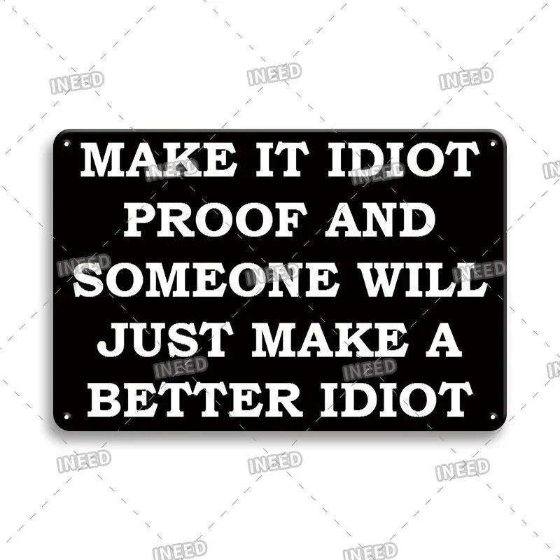 Funny Sarcastic Quote Vintage Retro Metal Tin Signs Man Cave Garage Home Wall Decor
