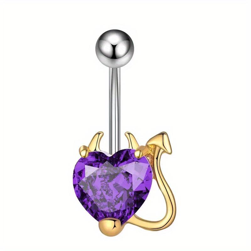 

1шт вишуканого модного персикового сердечка з цирконовим кільцем для пупка