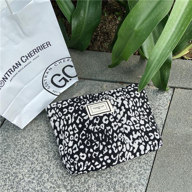 Große Damen-Kosmetiktasche mit Leopardenmuster, aus Segeltuch, wasserdicht, mit Reißverschluss, Make-up-Tasche, für Reisen, Waschen, Make-up, Organizer, Beauty-Case