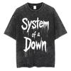 System of A Down Toxicity Album Graphic Washed Tshirt Unisex Women Rock Oversized T Shirts Unisex Vintage Alternative Metal Tshirts