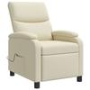 Massage Recliner Cream Faux Leather