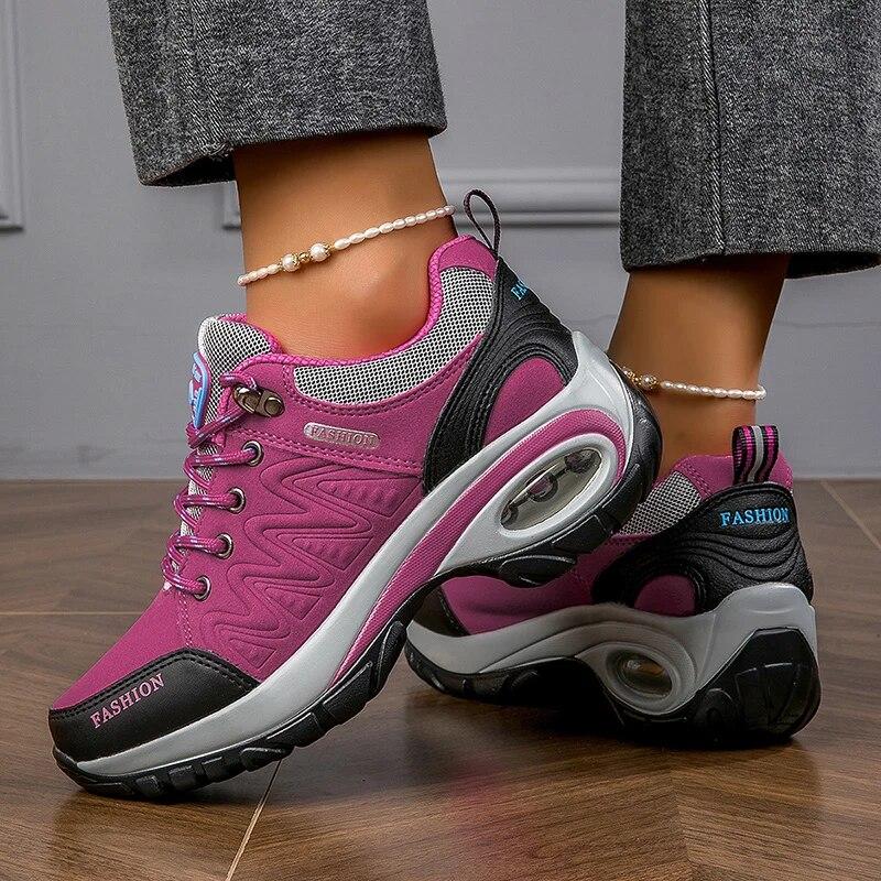 Women's Platform Sneakers Winter Comfortable Short Boots Waterproof Outdoor Sports Shoes Casual Leather Ankle Boots