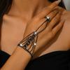 2026 Luxurious Diamond Geometric Tassel Hand Chain & Ring Set for Women