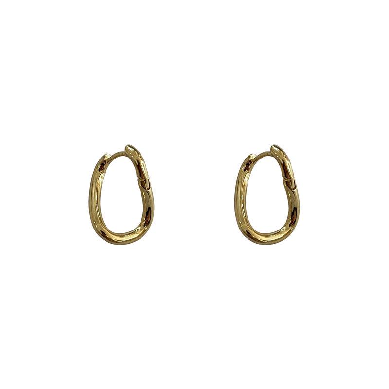 2023 Irregular Circle Earrings: Women's Simple Light Luxury Niche Stud Hoops