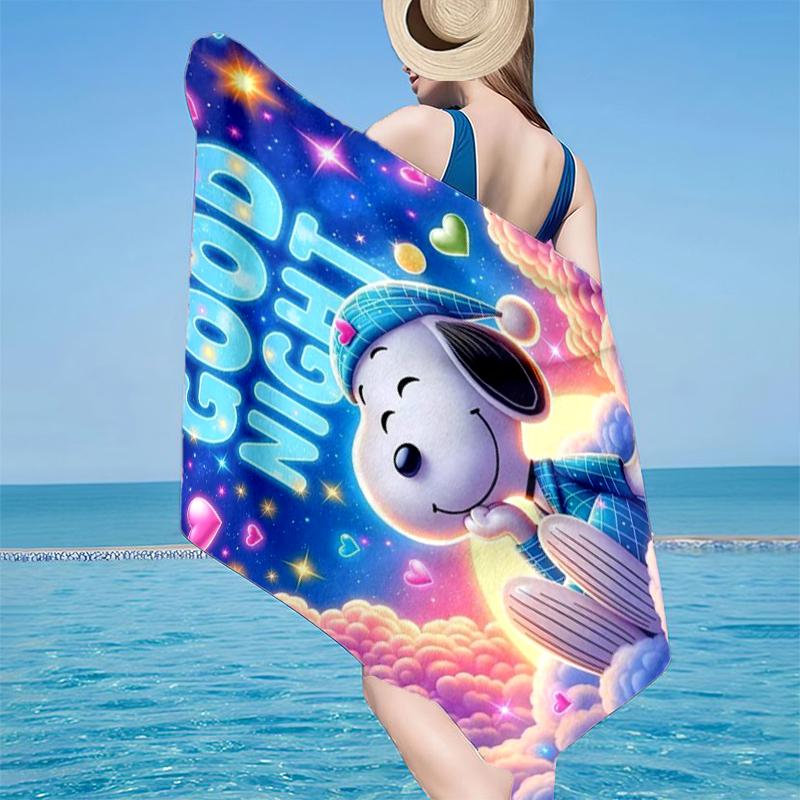 Cute Dog Dreams Under Stars Beach Towel, Super Soft Microfiber, Gift for Her/Him, Birthday, for Pool, Beach, Travel, Home Decor Fan Gifts