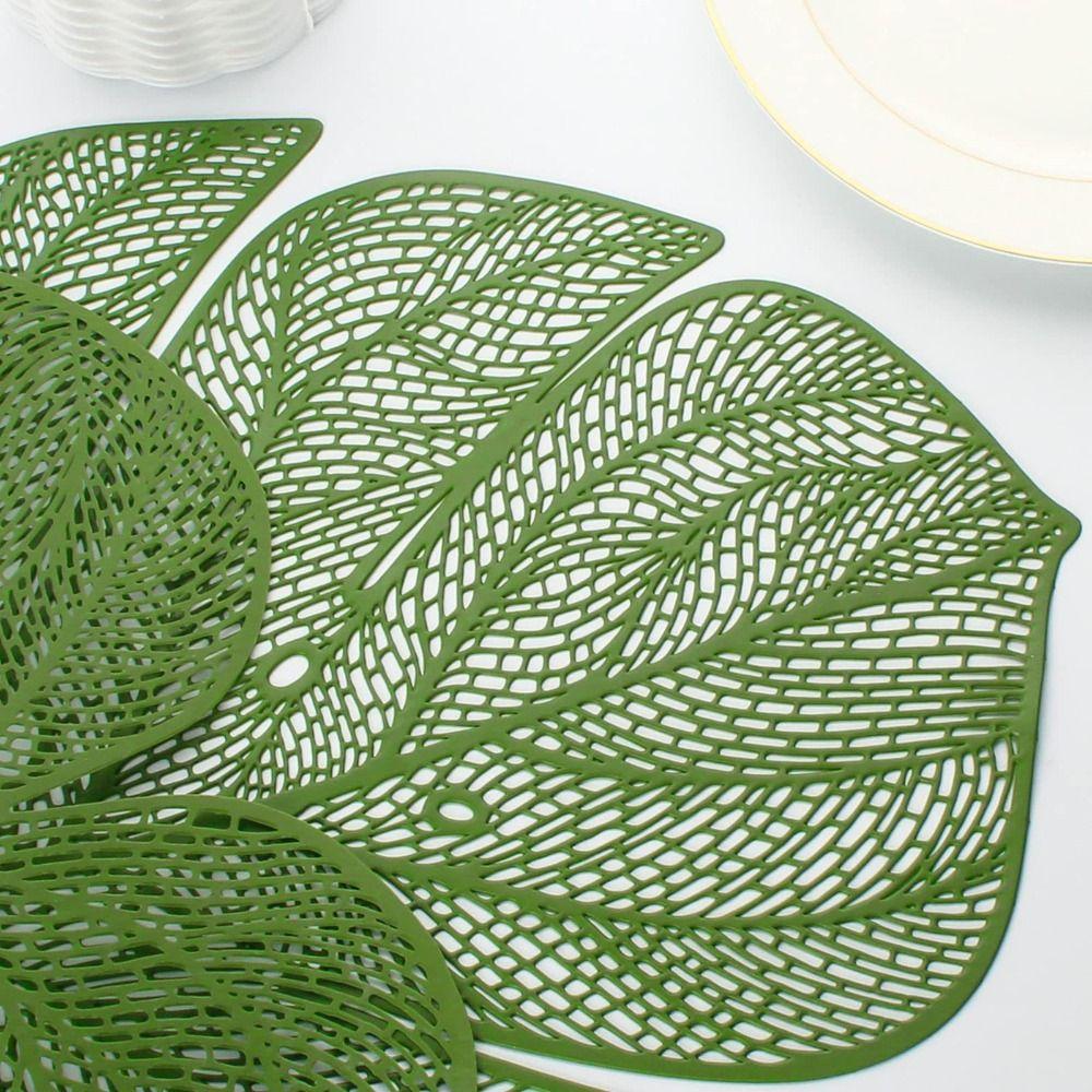 3pcs Hollow Table Mat Anti-stain Tableware Pad Dinner Table Decoration Coaster  Wedding