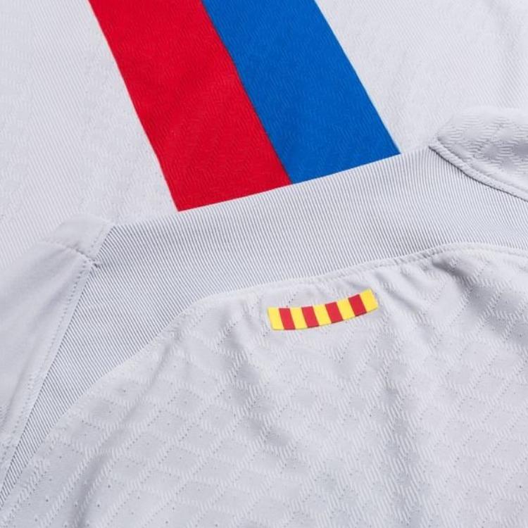 Nike Barcelona 22/23 Second Away Player Version Football Jersey Short Sleeve Men Jerseys White DN2706-042