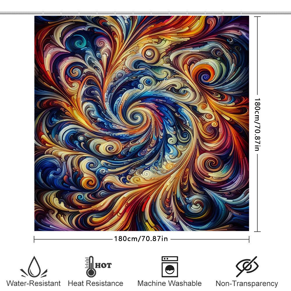 Modern Geometric Animal Print Shower Curtain Bathroom Decor Home Swede Home Decorative Blue Orange White Cow Pattern Waterproof