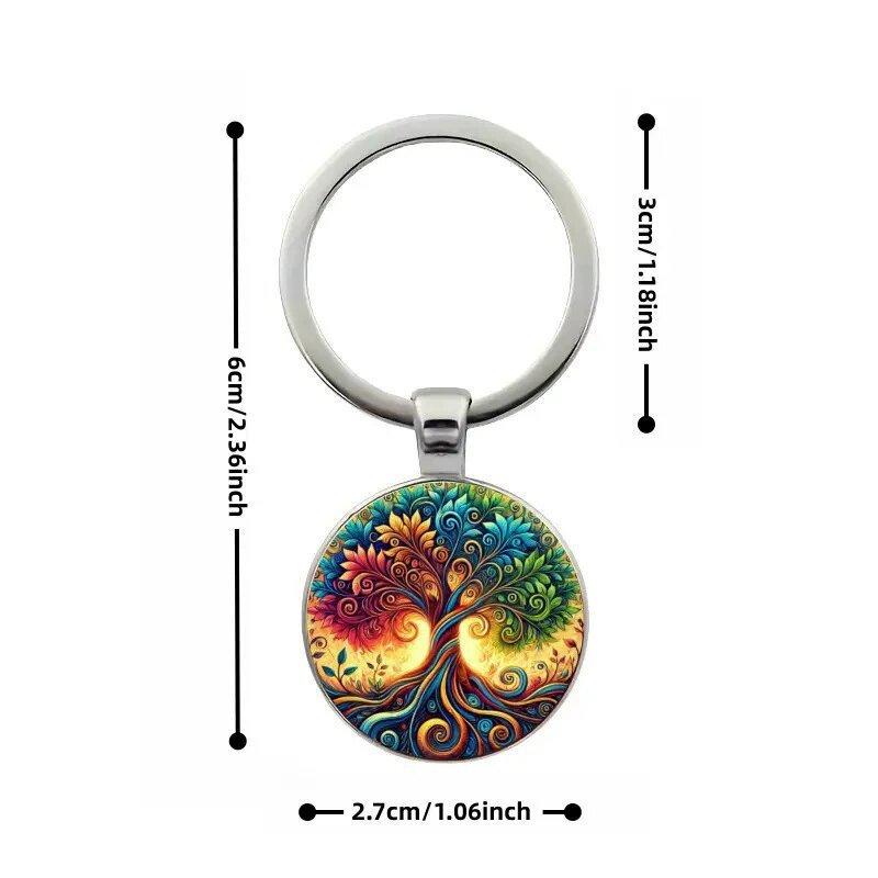 Life Tree Glass Keyring Accessory With Bright Colors For Party Favors And Commemorations