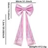 Large Pink Bow Ribbon Tie Multipurpose Home Gift Wall Hanging Decor Ornament for Themed Bridal