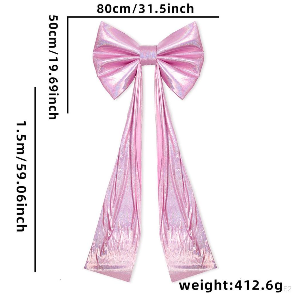 Large Pink Bow Ribbon Tie Multipurpose Home Gift Wall Hanging Decor Ornament for Themed Bridal
