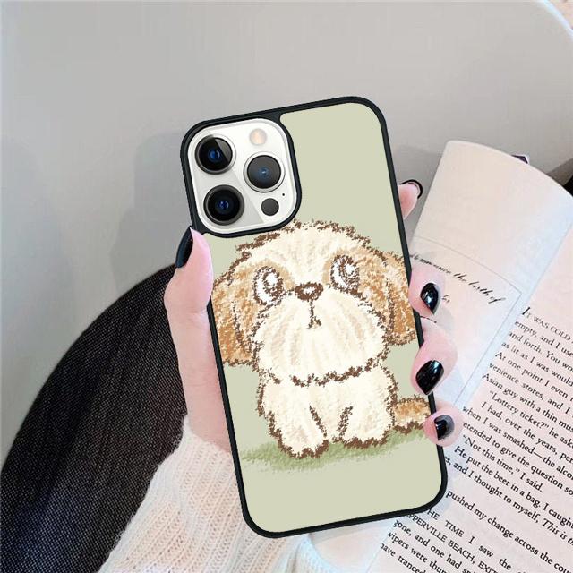 Cartoon Shih Tzu Dog Coque Shell For iPhone 17 Air 15 16 14 13 12 Pro Max 11 Pro Max Plus Phone Case Cover
