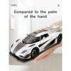 1/24 Koenigsegg One1 Alloy Model Samochodu Zabawka Diecast z Dźwiękiem i Światłem Pull Back Symulacja Skala Model Samochodu Zabawka dla Chłopca Prezent Urodzinowy