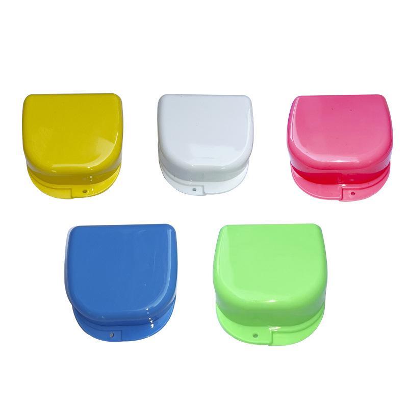 Portable Plastic Denture Box Custom Logo Multi Color For Dental Clinics Home Use