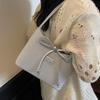 2025 new fashion bag women's tote bag retro solid color versatile handbag underarm bag bow shoulder bag