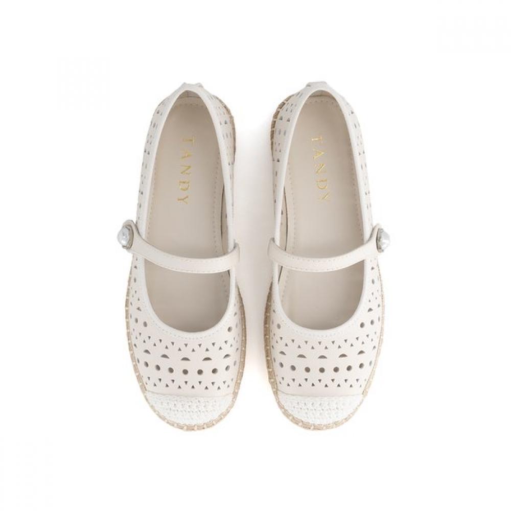 Tandy Women S Flat ShoeS Ivory  G26003 