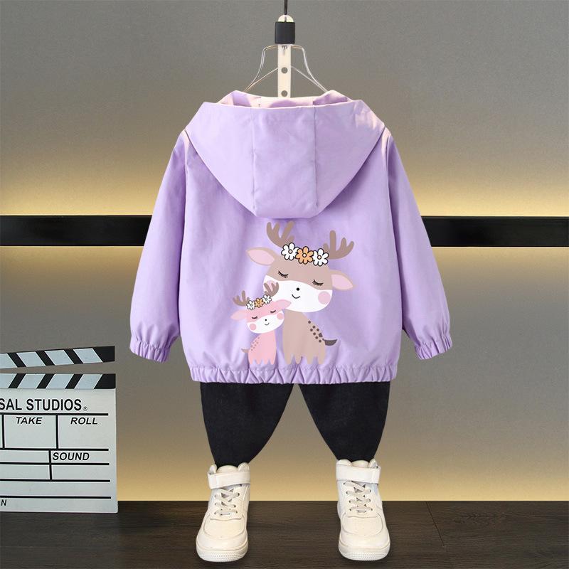 Jacke Kinder Outdoor Jungen und Mädchen Jacke Frühling Ball Dünner Abschnitt der Mittel- und Großkinder Locker Lässig Kapuze Rushing Mantel