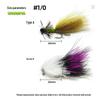 White Egret Lead Head Trout Lure: Weighted Fly Hook Artificial Bait for Fly Fishing