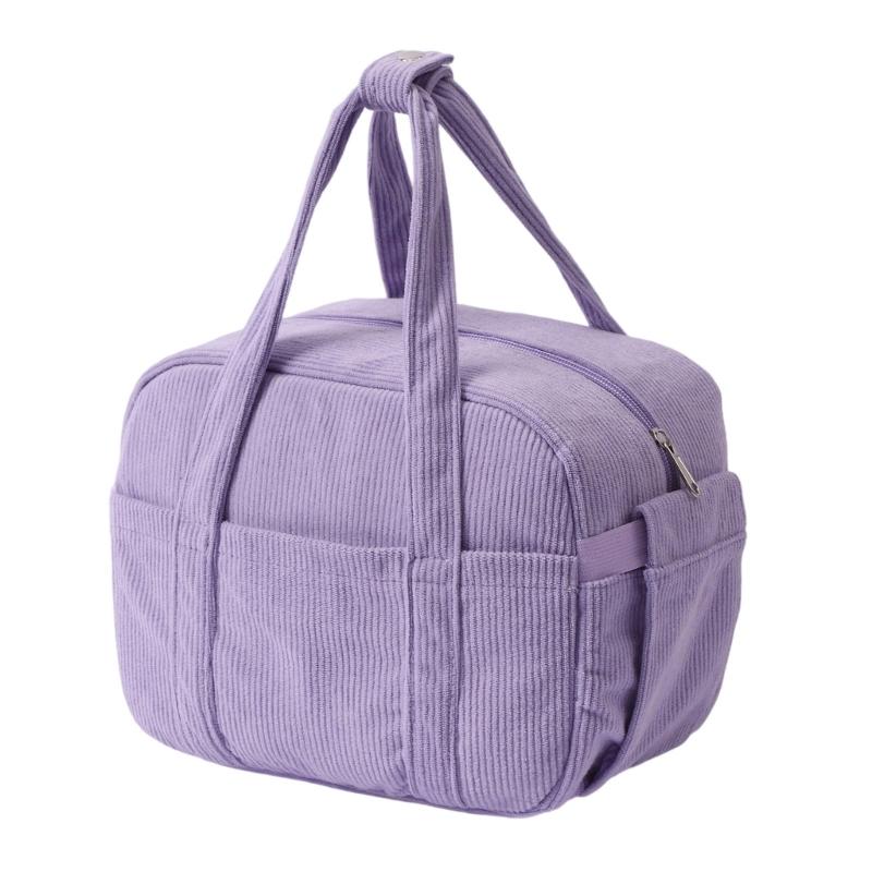 Large Capacity Cotton Lunch Bag With Aluminum Foils Lining for Picnics Office Meals and Daily Use Items