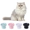 Ceramic Cat Slow Feeder Bowl Slanted Mouth Pet Drinking Eating Feeder  for Kitten/Puppy/Bunny