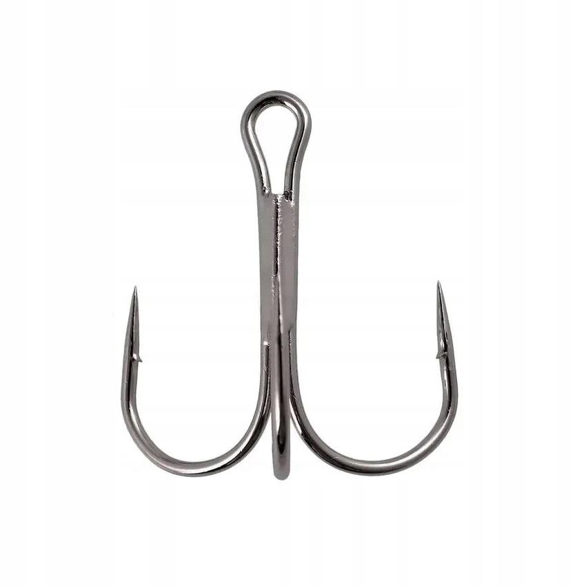 Fishing Hooks, Black Metallic, Diamond-Sharpeted, Box Of 10 Pcs. 6#