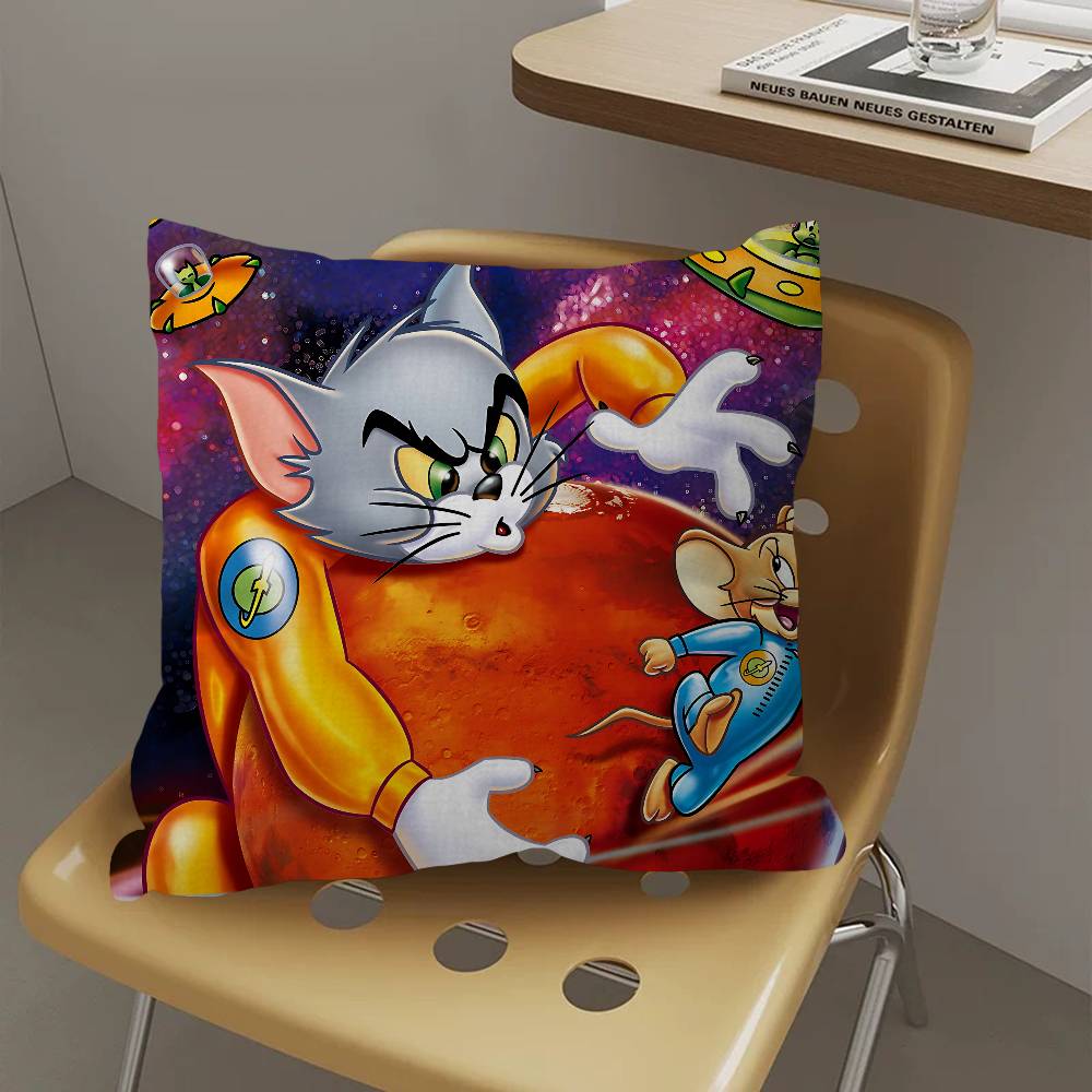J-Jerrys T-Toms Anime Pillowcase toon Gift Cushion Cover Bedroom Home Sofa Chair Seat Decor pillow case