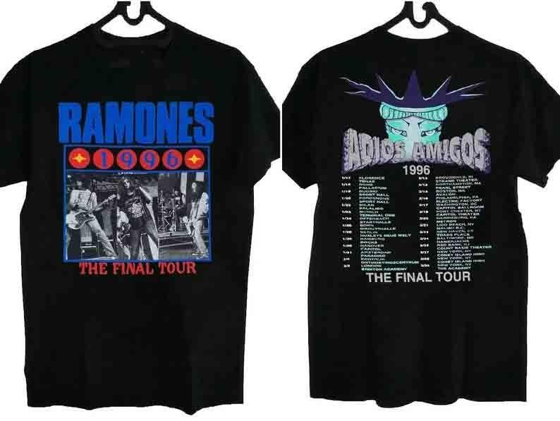 Vintage Ramones Adios Amigos The Final Tour 1996 T-Shirt Unisex T-Shirt M