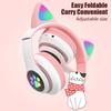 Wireless Headphones Cat Ears Bluetooth Earphones Stereo Music Sports Gaming Headset with Mic