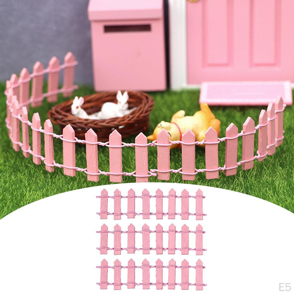 Garden Fence Decoration Crafts Miniature Dollhouse Decor Accessories Micro Scene Model Picket