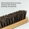 Car Polishing Brush Multifunctional Car Cleaning Brush Horsehair Bristles Brush for Car Interior Seats Handle Cleaning