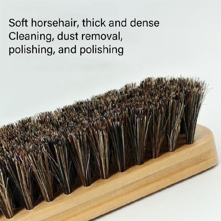 Car Polishing Brush Multifunctional Car Cleaning Brush Horsehair Bristles Brush for Car Interior Seats Handle Cleaning