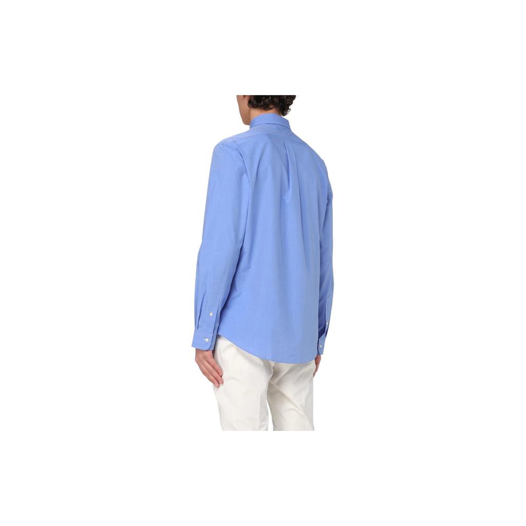Polo Ralph Lauren Solid Button-Down Collar Slim Fit Long Sleeve Shirt Men Shirts Blue 710928254-003