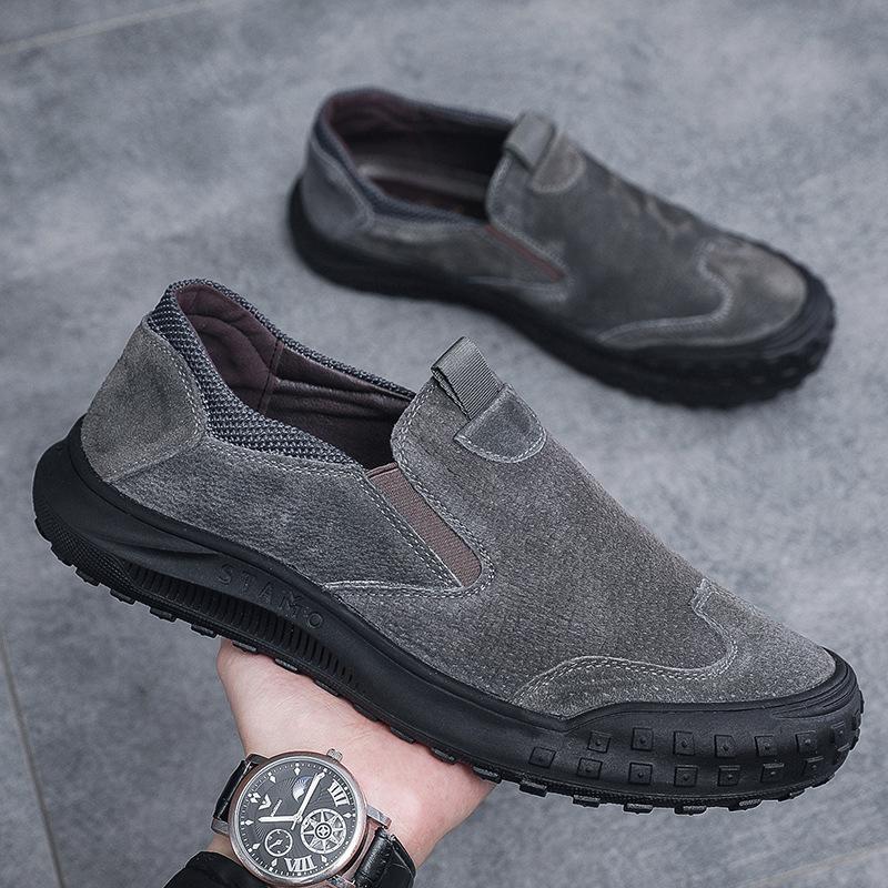Men's shoes summer breathable sports leisure one pedal old Beijing cloth shoes construction site work labor insurance soft soles tide shoes