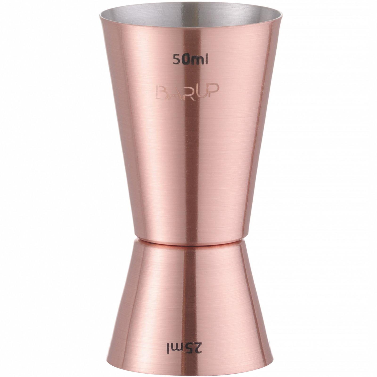 Jigger doppelseitiger Kupfer Barkeeper Messbecher für Getränke 2550 ml