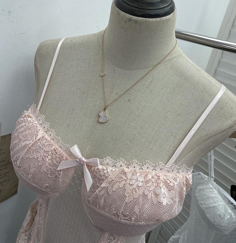 Sheer Lace Trim Camisole with Chest Pads and Slim-Fit Boning