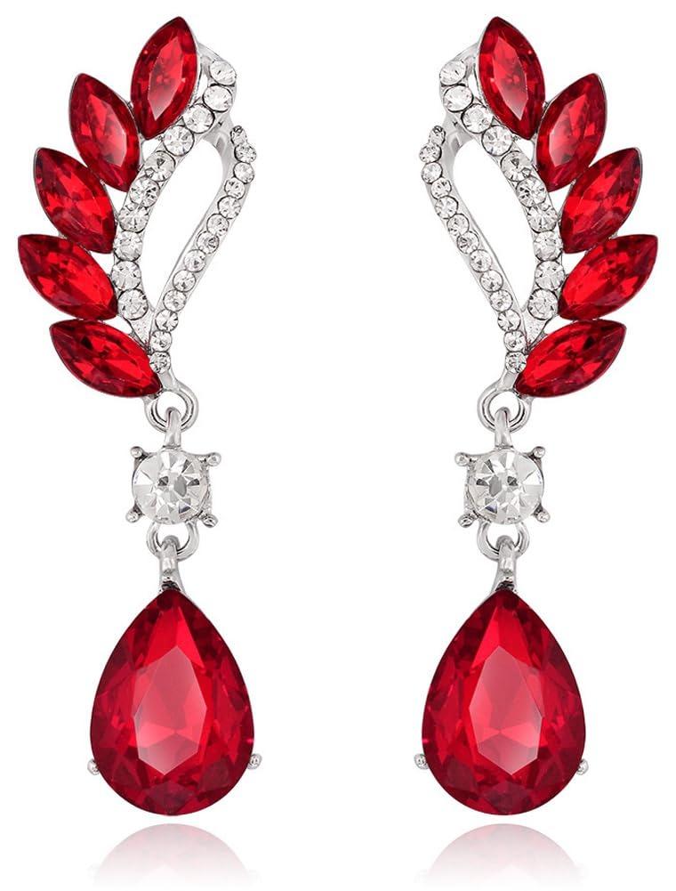 Neueste stilvolle Kristall-Zirkon-Hänge-Party-Ohrringe für Frauen und Mädchen