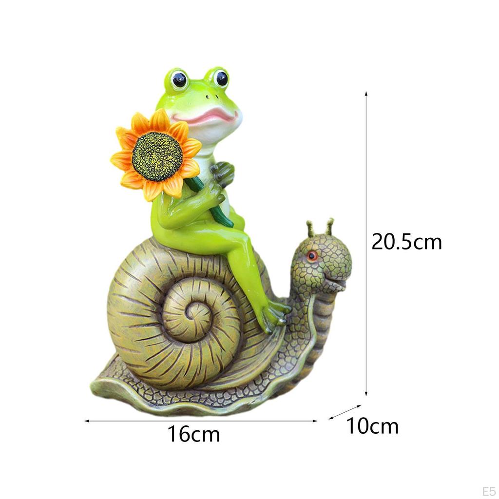 Frog Figurine Garden Statue Home Craft Photo Prop Sculpture Simulation Mini Resin Ornament for
