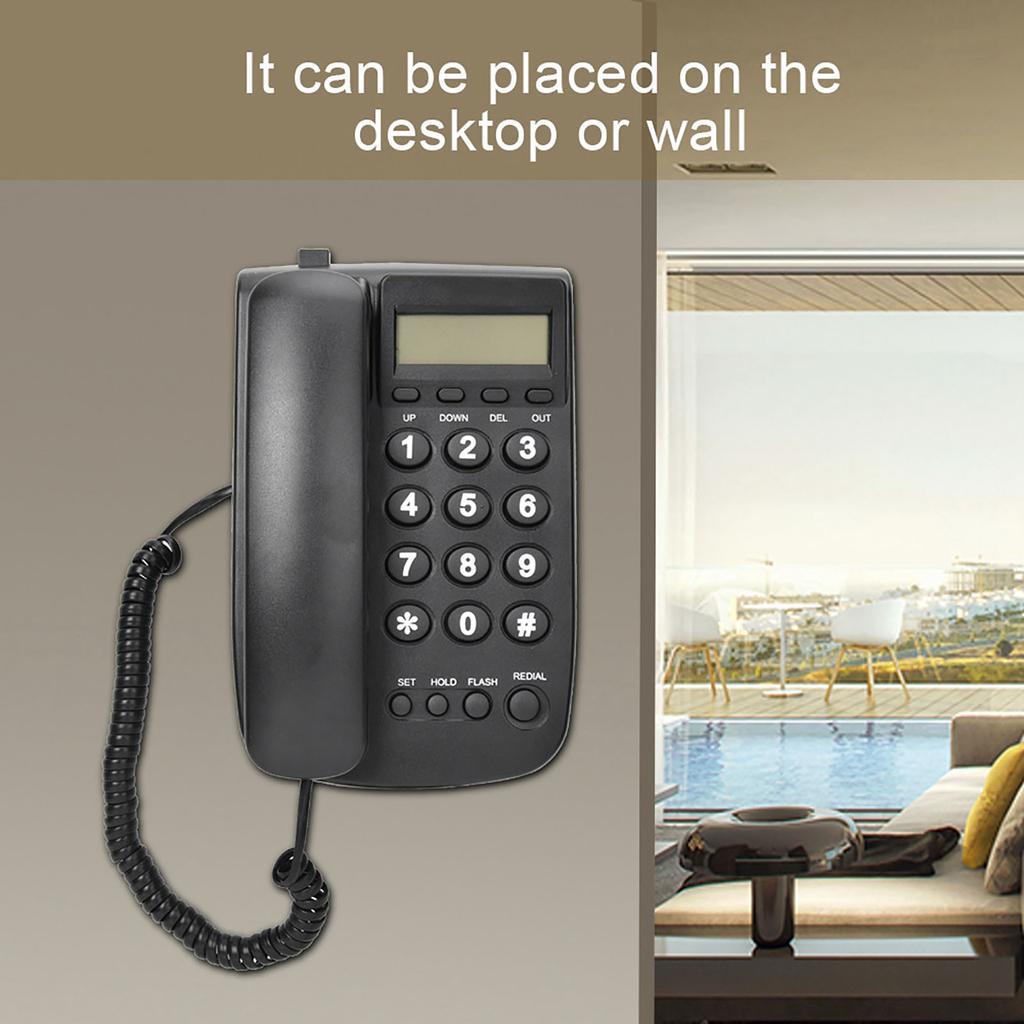 Hotel Business Telephone Extension No Caller ID Home Phone For Hotel Family(Black)