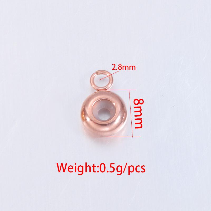 Acier Inoxydable Plaqué Or 18K Perles Ajustables pour Bijoux DIY: Bracelet, Collier, Positionnement d'anneau en silicone