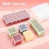 6Pcs Silicone Freezer Trays Set BPA Free 1/2 Cup Silicone Freezer Molds with Lids Food Storage Box Ice Tray Fresh-keeping Box