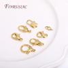 Trendy 7 Styles 18K Gold Plated Lobster Clasp Hooks Connector For Making Necklace Bracelet DIY Chain Jewelry Materials Wholesale