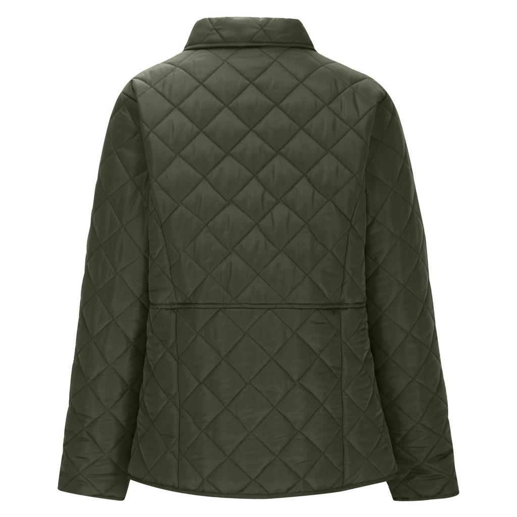 Modische Damen Farbe Langarm Knopfleiste Tasche Freizeit Leichte Baumwolljacke