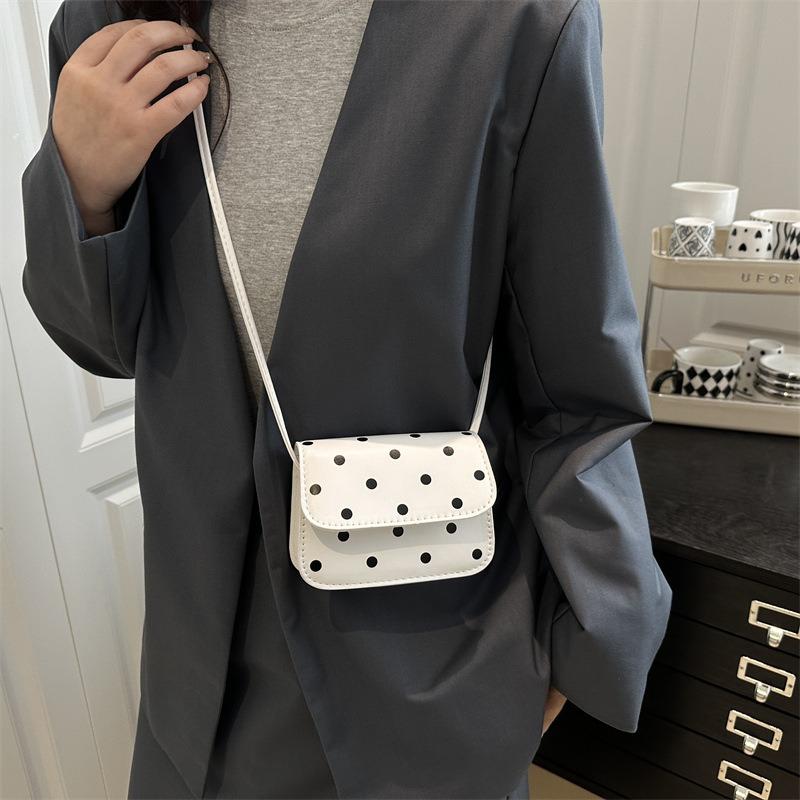 Mini Temperament Shoulder Bag Exquisite and Beautiful Casual Polka Dot Printing Popular Fashion Trend Messenger Bag Small Square Bag Women