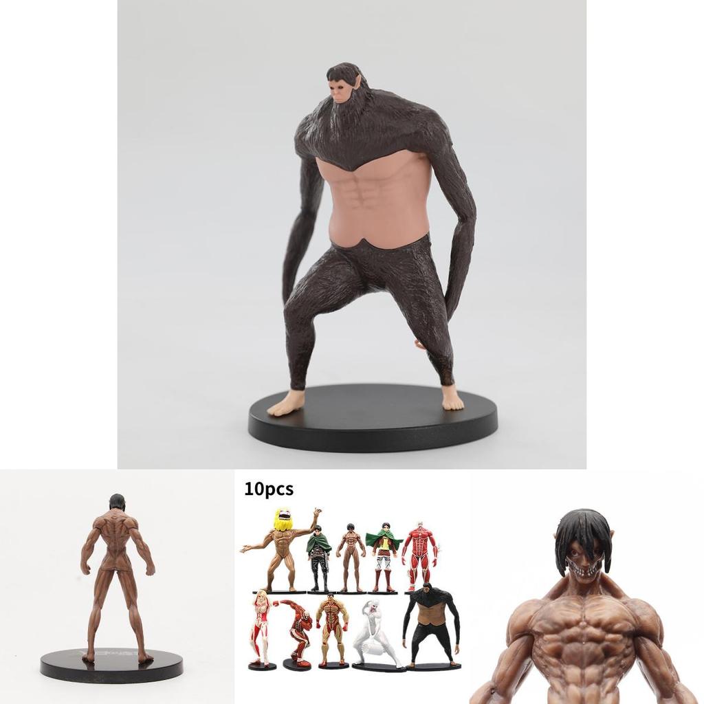 High Quality Attack On Titan Action Figures Set Featuring Eren Mikasa Levi Beast Titan Collectible Toys