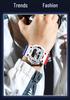 Orologio da polso sportivo multifunzione SANDA unisex con doppio display