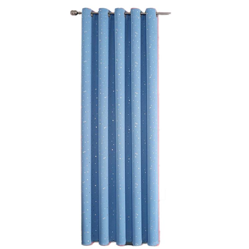 Kids Curtains Blackout With Stars Grommet Top For Bedroom Living Room Window Drapes