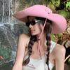 Outdoor hiking hat Women's storage basin hat Summer UV protection sun hat Cycling sun protection hat Big brim bucket hat