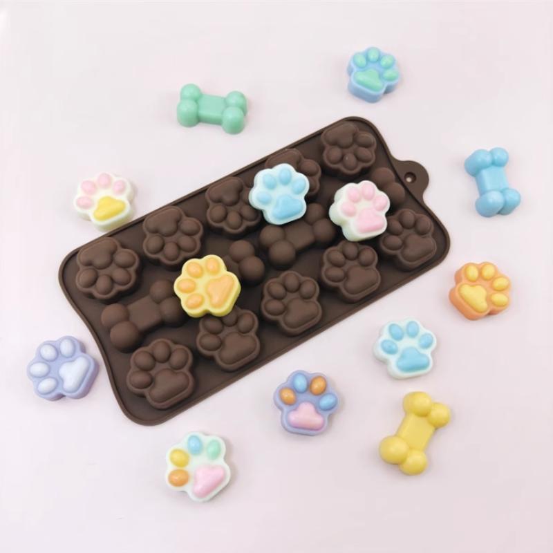 15 Cavity Double Heart Shaped Diy Non Stick Silicone Mold, Used For Gummies, Chocolates, Candies