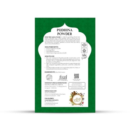 Chounk Pure And Natural Mint Powder | Pudina Powder with No Added Flavors & No Preservatives  - 200 Grams (100 Grams X Pack of 2)