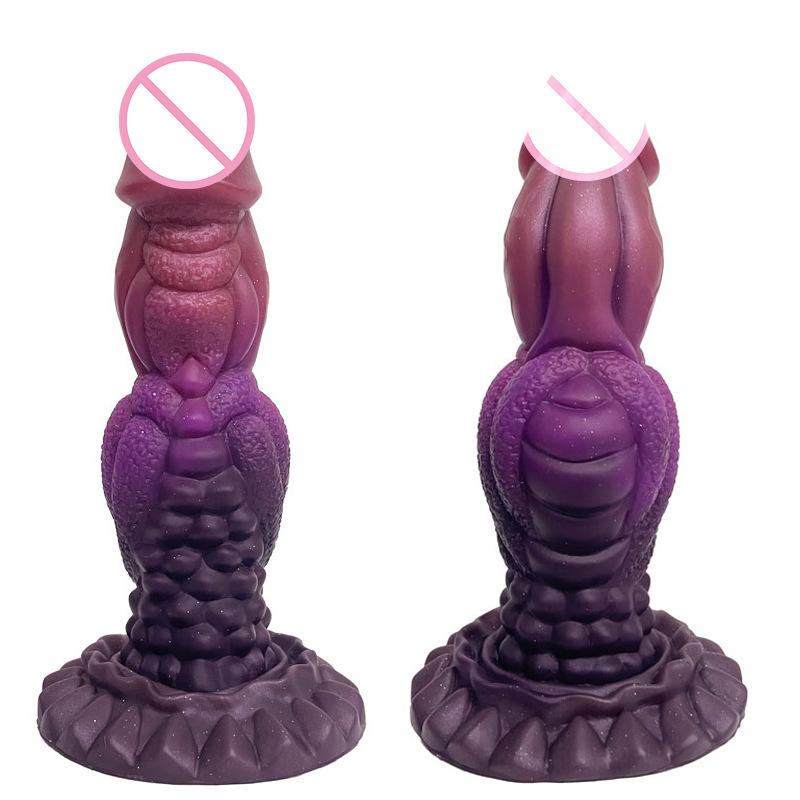 Alien Dildo Liquid Silicone Anal Plug Toy SM Unisex Particle Bead Masturbator